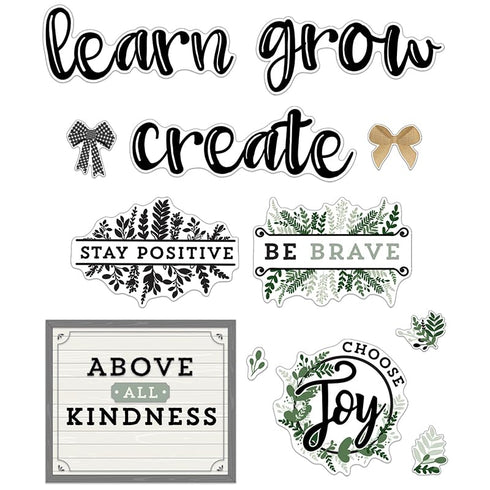 Carson Dellosa Education Farmhouse Motivational Signs Bulletin Board Set, 34 Pieces...