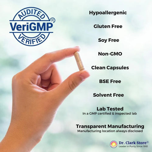 Dr Clark Vitamin C Supplement 1000mg - Gluten Free, Immunity Support, Potent antioxidant, Supports Brain Function, Promotes Tissue Formation and R...