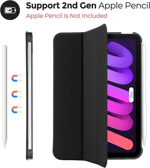 ProCase Smart Case for iPad mini 7 A17 Pro 2024/iPad Mini 6 2021 8.3 Inch iPad mini 7th/6th Gen Case, Hard Back Cover for iPad mini 8.3" 7th Gen A...