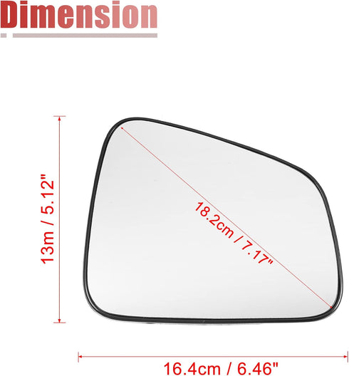 ACROPIX Car Rearview Passenger Side Heated Mirror Glass Replacement W/Backing Plate Fit for Chevrolet Trax - Pack of 1 White Glass...