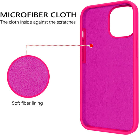 GUAGUA Compatible with iPhone 13 Pro Max Case 6.7 Inch Liquid Silicone Soft Gel Rubber Slim Microfiber Lining Cushion Texture Cover Shockproof Pro...