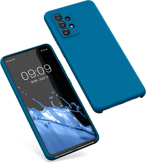 kwmobile Case Compatible with Samsung Galaxy A52 / A52 5G / A52s 5G Case - TPU Silicone Phone Cover with Soft Finish - Blue Reef...
