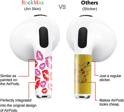 for AirPod 3rd Generation Case Cover Skin, Trendy Wraps for AirPods 3, Personalize Your Earphone with Vinyl Stickers, Including Cleaning Kit and P...