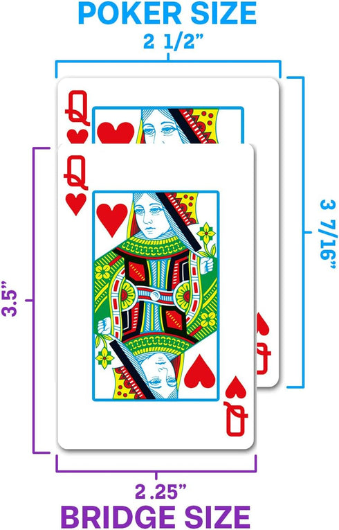 Copag 1546 Design 100% Plastic Playing Cards, Bridge Size (Narrow) Red/Black Double Deck Set (Regular Index)...