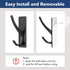 Self Adhesive Coat Hooks for Hanging, Heavy Duty Stainless Double Wall Hook for Towel, Backpack, Hat, Sturdy Metal Hanger for Bathroom, Bedroom, D...
