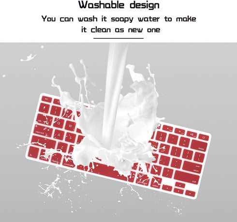 HRH Silicone Keyboard Cover Skin for MacBook Air 13,for MacBook Pro 13/15/17 (with or w/Out Retina Display, 2015 or Older Version),for iMac Older ...