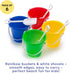 Top Race 6 Pack of 5 Beach Pails Sand Buckets and Shovels Toy | Pool and Swim Toys for Kids | Toddler Sandcastle Molds | Kids Sandbox Accesory Set...