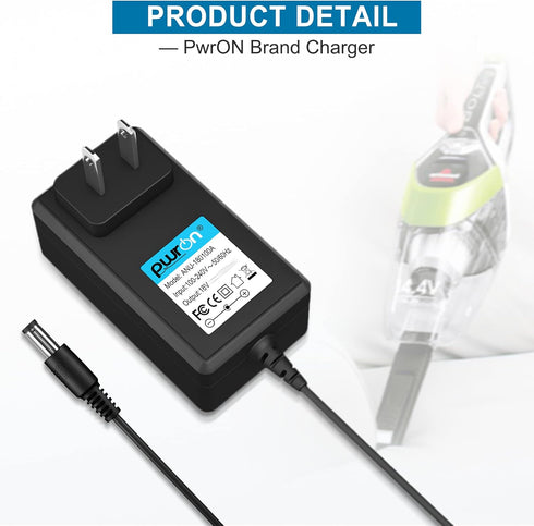 PwrON AC Adapter 18V for Bissell Bolt 14.4V Lithium Battery Max Pet Hair Eraser 1954 2133 Series 1610368 1608660 19542 19543 1782 17823 Bissell Co...