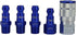 ColorFit Coupler & Plug Kit (5 Piece), T-Style 1/4" NPT Blue...