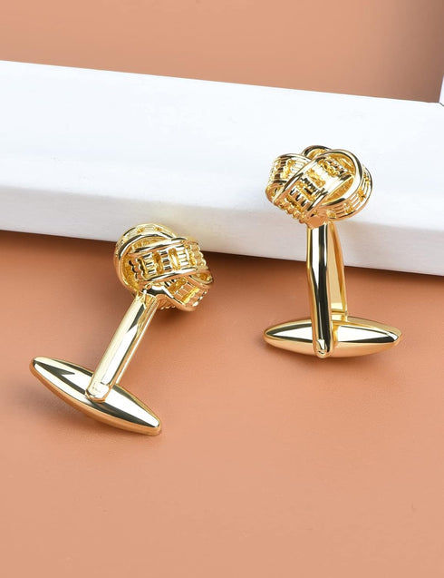 Men's Classic Metal Knot Tuxedo Shirt Cufflinks for Men Bridegroom Wedding Business Clothing Gift with Box...