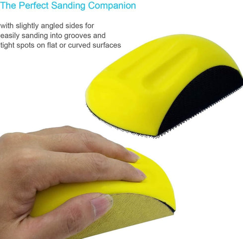 5 inch Mouse Hand Sanding Pad Hook and Loop Sanding Block Hook Backing Plate For Woodworking, Furniture Restoration, Home and Automotive Body....