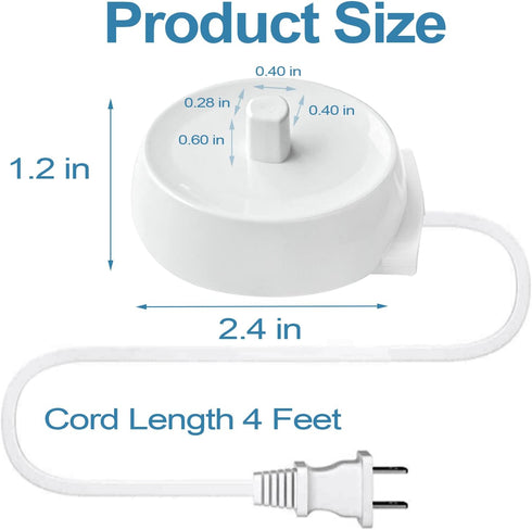 Replacement Electric Toothbrush Charger Fit for Oral B, Inductive Charger Base Compatible with Braun Electric Toothbrush, Portable Environmental A...