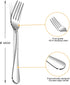 SANTUO Stainless Steel Dinner Forks Set - 12PCS Salad Forks Silverware with Round Handle, Mirror Finish & Dishwasher Safe, Use for Home, Kitchen o...