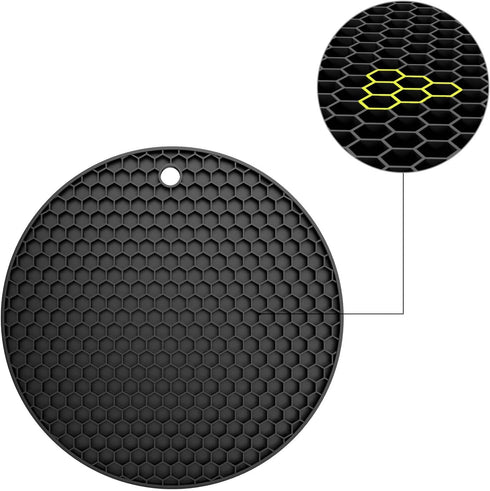 Silicone Trivet for Hot Dishes,Silicone Pot Holders for Kitchen,Hot Pots and Pans,Silicone Hot Pads for Countertops,Silicone Heat Resistant Mat,Ea...