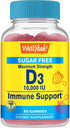 Sugar Free Vitamin D3 10000 IU (250mcg) Extra Strength Gummies - Immune Booster, Bone and Teeth Support - Non GMO, Gluten Free, Nut Free, Vegetari...