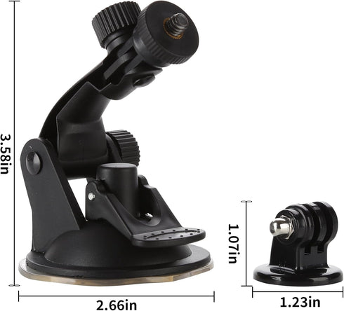 1 X Suction Cup Mount +Tripod Adapter For GoPro HD HERO HERO2 HERO3 Camera...