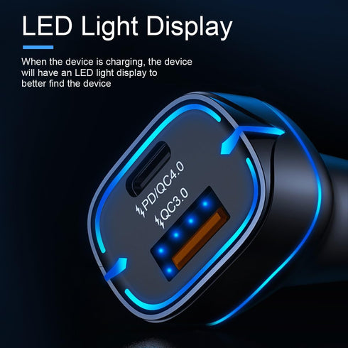 Car Charger Adapter, Dual Ports 5A/52W Total PD & QC4.0 USB C Quick Charge, Fast Car Charging Compatible with 12/Pro/Pro Max, 11 Pro, Samsung Gala...
