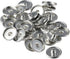 diyhub 100Pcs Hemmed Round Snap Button,18mm Base Trays Blank Press Button for DIY Jewelry Making...
