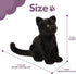 Black Cat Plush, Realistic Black Cat Stuffed Animal Pillow, Cute Plush Toy Gifts for Birthday/Halloween/Christmas, 9 inch...