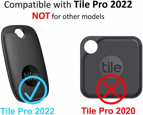 3 Pack Compatible with Tile Pro 2022 Case with Keychain, Flexible Silicone Shock-Absorbing Skin Cover Kit Compatible with Tile Pro 2022 Tracker (B...
