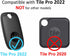 3 Pack Compatible with Tile Pro 2022 Case with Keychain, Flexible Silicone Shock-Absorbing Skin Cover Kit Compatible with Tile Pro 2022 Tracker (B...