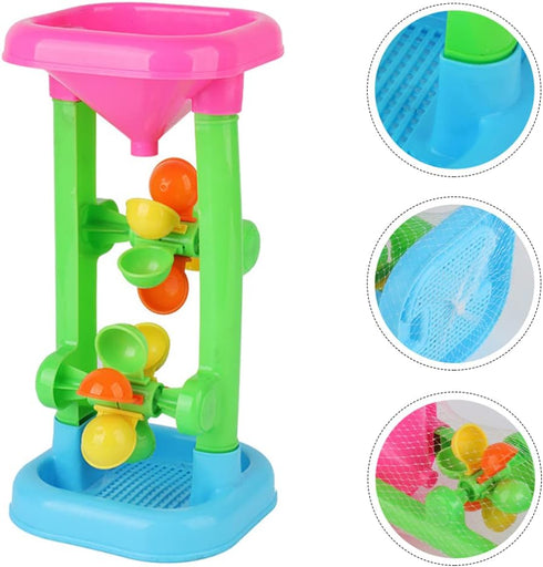 Alipis Sand Wheel Beach Toy, Beach Sand Water Wheel Beach Hourglass Toy Water Sifting Funnel Outdoor Tool Kit for Summer Beach...