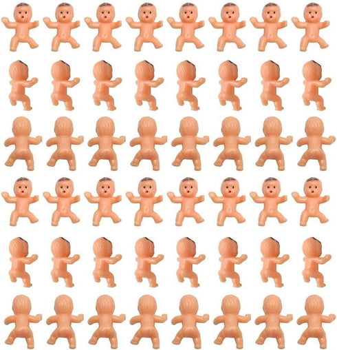Mini Plastic Babies for Party Favor Decor Party Decorations Baby Shower Party Game Ice Cube Game (1" 60pcs, Latin)...