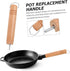 OSALADI Replacement Pot Handle 2pcs long handle removable handle grip pot side handle solid wood Pot handle cookware part cookware supplies wok wo...