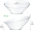 PLASTICPRO Disposable Angled Plastic Bowls Round Large Serving Bowl, Elegant for Party's, Snack, or Salad Bowl, Clear Pack of 4...