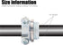 12pcs 1/2Inch Clamp Type Cable Connectors for Metallic Conduit Protect Cables Silver-Zinc...