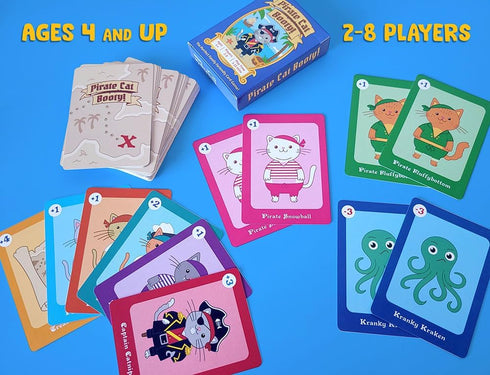 Pirate Cat Booty! A Fun Family Card Game for Kids and Adults Ages 4 and up, 2-8 Players...