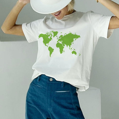 2pcs World Map Stencil Globe Stencil 11.8×11.8inch with Paint Brush Reusable World Travel Stencils for Craft Art Projects Walls Furniture Home Dec...