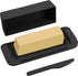 Bamboo Butter Dish with Lid and Knife,Small Butter Keeper for One Stick of Butter,Butter Holder Container for Refrigerator,Countertop,Dishwasher S...
