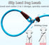 2 Pcs 8ft Slip Lead Dog Leash, Reflective No Pull Training Leash, 1/3" Nylon Rope Slip Leash for Small Medium Dogs (Blue+Black)...