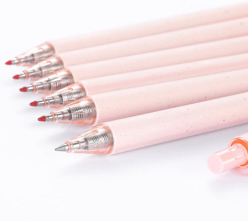 Gel Pens, Cute Pink Black Ink Pens, Pastel Pens, Retractable Rolling Ball Gel Pens, Black Ink 0.5mm Extra Fine Point, 25PCS...