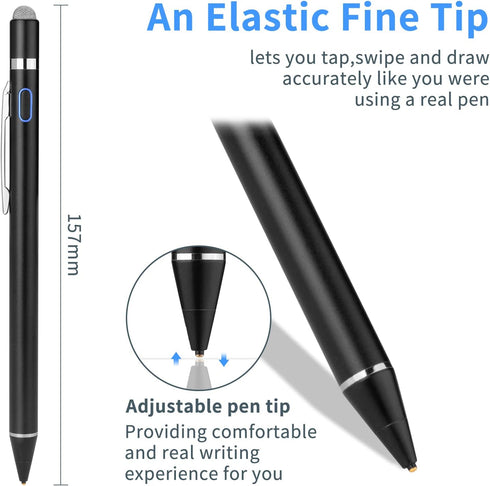 Stylus Pen for Amazon Fire 10 Pencil, EVACH Digital Pencil with 1.5mm Ultra Fine Tip Stylus for Amazon Fire 10, Black...