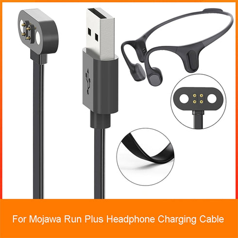 Charger Adapter Replacement 5V USB Charger Cord Earphone Magnetic Suction Charging for Mojawa Run Plus...
