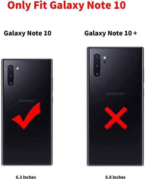 SALAWAT Galaxy Note 10 Case, Slim PU Leather Vintage Shockproof Phone Case Cover Lightweight Premium Soft TPU Bumper Hard PC Hybrid Protective Cas...