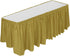 DecorRack Table Skirt, 29 in x 14 ft -BPA Free- Plastic Tableskirt, Disposable, Reusable, Rectangular Tablecloth Skirt, Gold (1 Pack)...