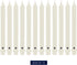Colonial Candle Unscented Taper Candle, Classic Collection, White, 10 In, Pack of 12 - Up to 8 Hours Burn...