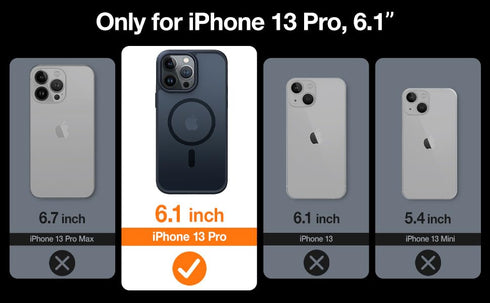 TORRAS Stronger Magnetic for iPhone 13 Pro Case, 12FT Military Grade Drop Tested, Compatible with MagSafe, Slim Protective Matte Silicone for iPho...