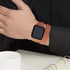 Bestig Bands Compatible with Apple Watch Band 38mm 40mm 41mm 42mm 44mm 45mm 46mm 49mm Women Men, Genuine Leather Double Tour Designed Slim Thin St...