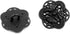 Bezelry 12 Pieces Gothic Flower Art Metal Shank Buttons 18mm (11/16 inch) (Matte Black)...