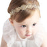 DANMY Baby Girl Super Elastic Headband,Cotton Lace Toddler Hair Band,Infant Soft Turban Hair Accessories Set (gold 1pcs)...