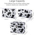 Veki 3 Pieces Set Makeup Bag Waterproof Cosmetic Bag Small Makeup Bags Organizer for Women and Girls with Milk Cow Animal Portable Toiletry Bag Mi...