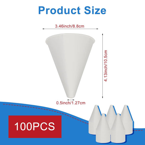 100pcs Disposable Oil Change Funnel, Paper Oil Funnel Single Use Oil Cone Funnel Car No-Spill Paper Funnels Motor Oil Funnel for Engine Oil Tank A...