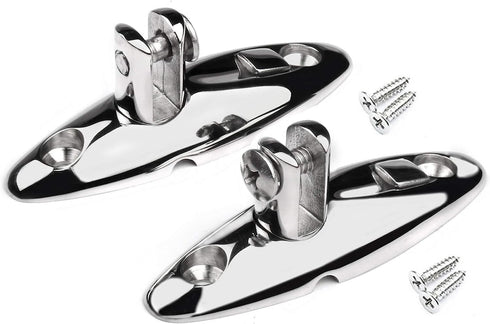 MIZUGIWA Boat Bimini Top Swivel Hinge Deck Quick Release, Swivel Side Mount Hinge 316 Stainless Steel Bimini Top Deck Hinge Marine Hardware with F...