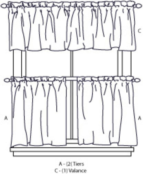 CHF Industries Wines Kitchen Curtain Set 36-inch Length...