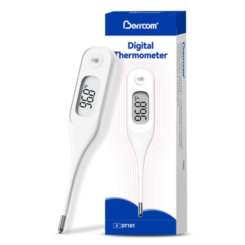 Berrcom Digital Oral Thermometer for Adults and Kids, Medical Thermometer for Fever 10 Second Reading Rectum Armpit Thermometer with Fever Alarm...