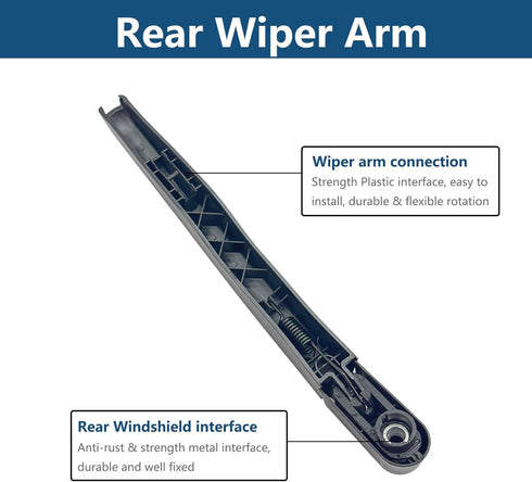Rear Windshield Wiper Arm with Wiper Blade for Ford EDGE 2015-2020 Rear Windshield Back Wiper Arm Blade Replacement OEM # FT4Z-17526-A, DS7Z-17C52...